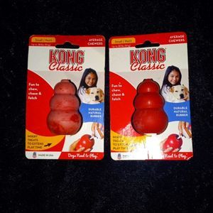 KONG Classic Dog Rubber Chew Toy - Small, Red